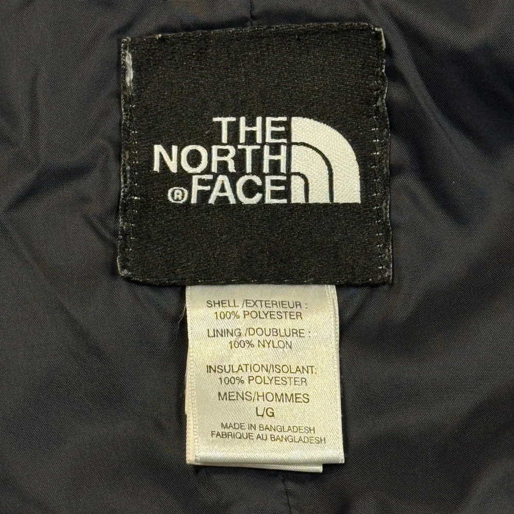 The North Face Mens Large Black Insulated Puffer Jacket Full Zip Vintage‎ Ski